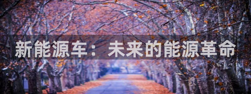 gg新宝时时彩:新能源车:未来的能源革命