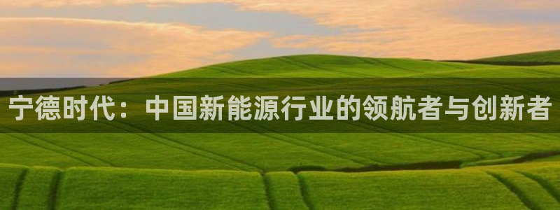 新宝gg 创造:宁德时代:中国新能源行业的领航者与创新者