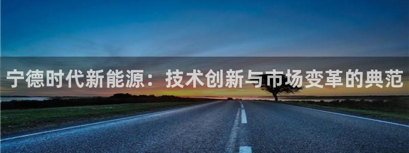 新宝gg 198:宁德时代新能源:技术创新与市场变革的典范