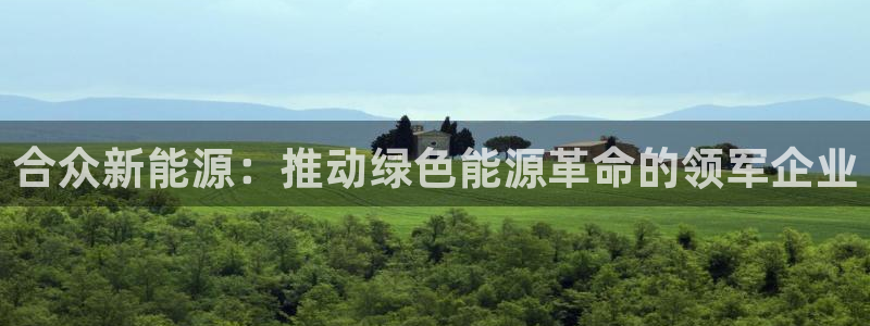新宝gg娱乐怎么样：合众新能源：推动绿色
