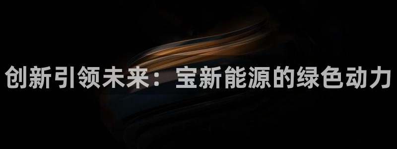新宝 gg平台：创新引领未来：宝新能源的