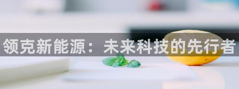 新宝测速gg：领克新能源：未来科技的先行